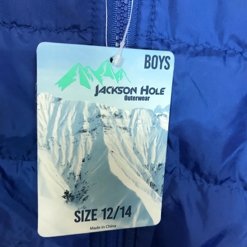 Jackson Hole Youth Puffer Jacket 12/14. Blue Lightweight